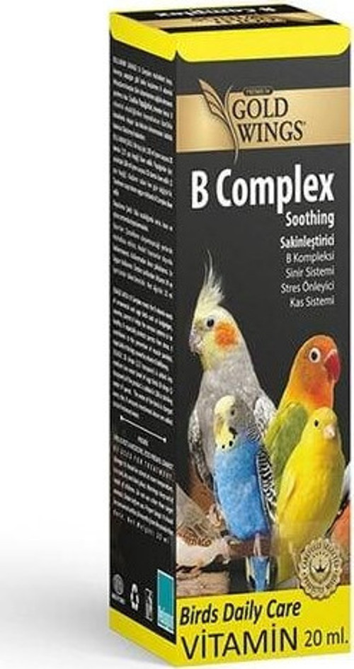 Premium B Complex Kuşlar için Stres Önleyici Sıvı Vitamin 20 Ml
