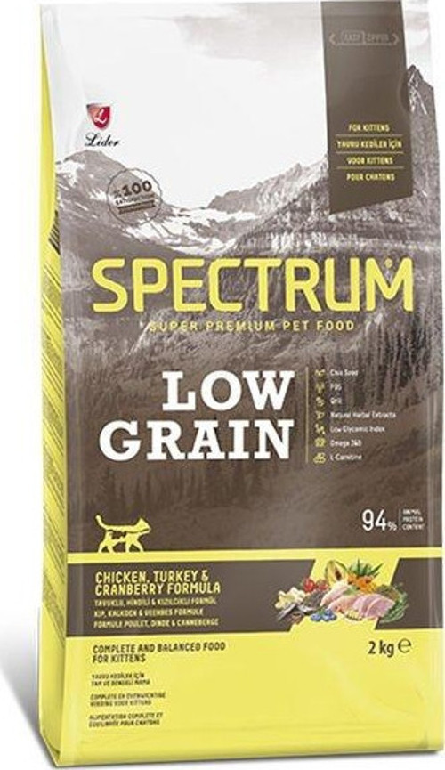 Düşük Tahıllı Tavuklu Hindili ve Yaban Mersinli Yavru Kedi Maması 2 Kg