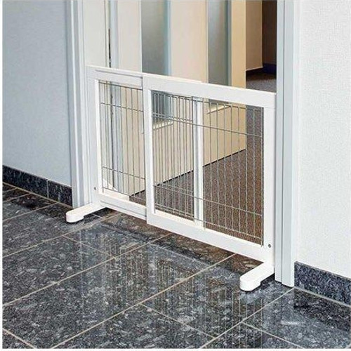 Ahşap Köpek Bariyeri Beyaz 65-108x61x31 Cm