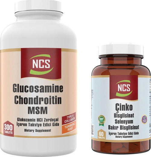 Glucosamine Chondroitin Msm 300 Tablet+Zinc Bisglisinat Selenyum Bakır 60 Tablet