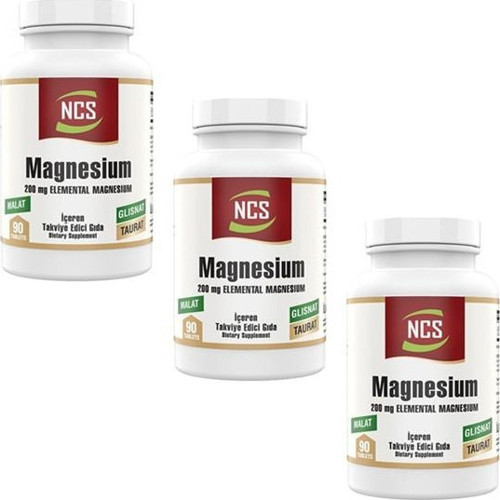 Magnesium 200 Mg Malat Taurat Glisinat 90 Tablet 3 Kutu