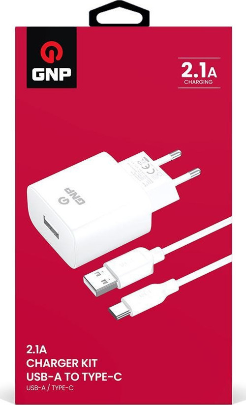 Şarj Aleti 2.1A Adaptör + USB to USB-C Kablo