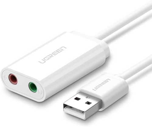 Harici 3.5 mm USB Ses Kartı, Beyaz