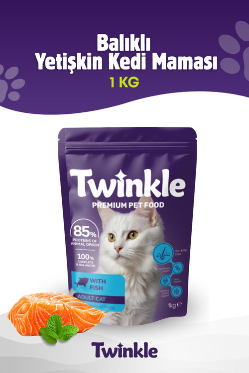 Yetişkin Kediler İçin Balıklı Tam Ve Dengeli Kedi Maması 1 Kg