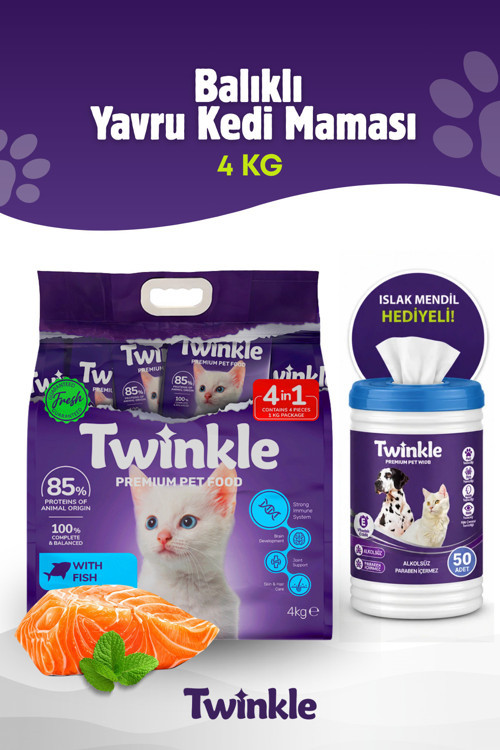 Balıklı Yavru Kedi Maması 4 Kg (4 İn 1) – Dengeli Ve Lezzetli Yavru Kedi Maması