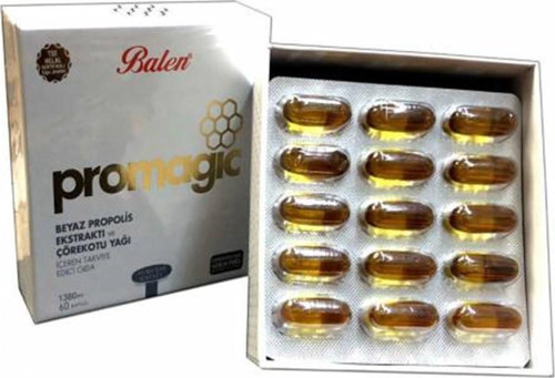 Promagic Beyaz Propolis Çörekotu Yağı 1380 mg 60 kapsül