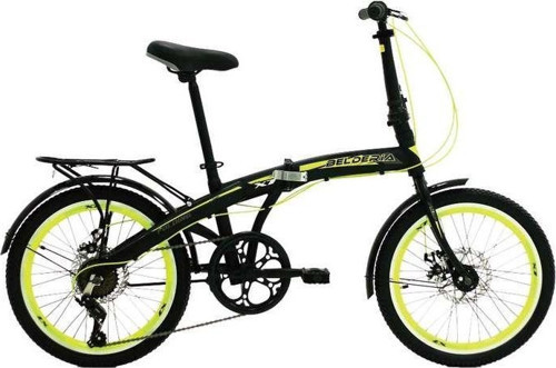 Katlanabilir Bisiklet X7 Neon Sarı 20 Jant 7 Vites