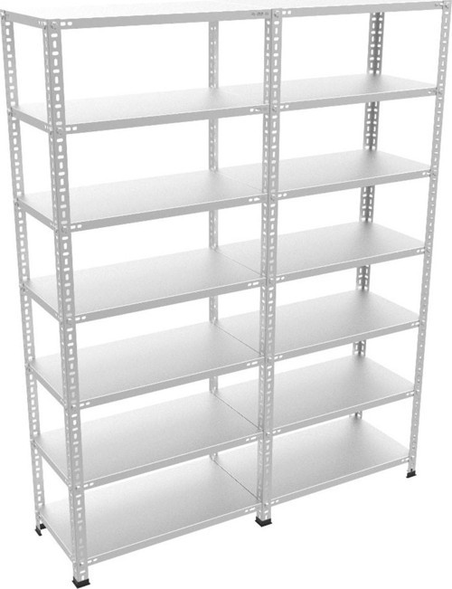® 7 Katlı Duble Galvaniz Çelik Raf.depo,arşiv,dosya Rafı. 1.50 Mm-31x75-200 Cm