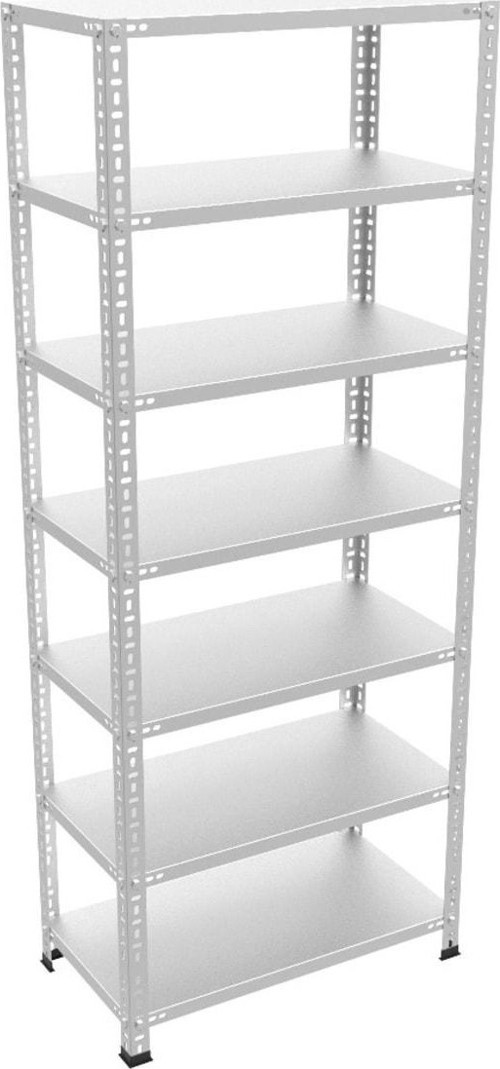 ® 7 Katlı Galvaniz Çelik Raf. Depo, Kiler, Dosya Rafı 1.50 Mm-31x75-200 Cm