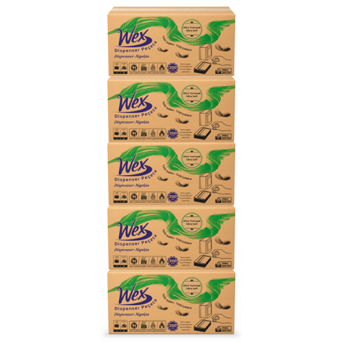 Dispenser Peçete 5 Koli Toplam 90 Paket, 250 Yaprak, 2 Katlı, %100 Selüloz