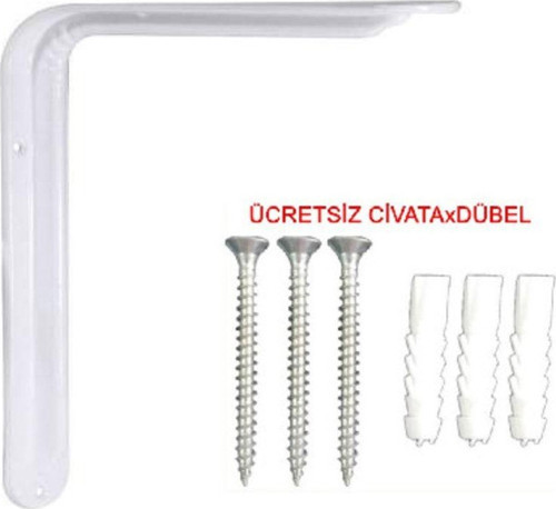 12'li Raf Altı Ayağı L Konsol ;raf Altı Kol 26x33