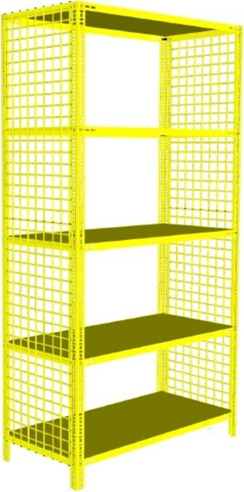 ® 5 Katlı Renkli Tel Kafes Çelik Raf. Dekoratif Raf 31x93-sarı-150 Cm