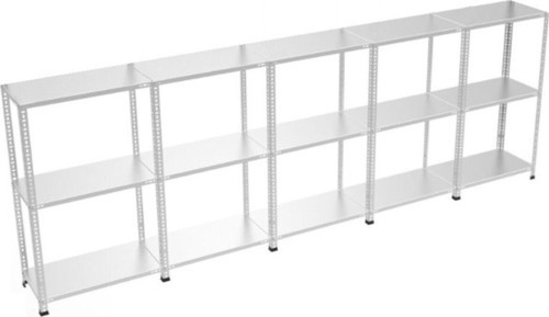 3 Katlı 5'li Bitişik Galvaniz Çelik Raf. Depo, Dosya, Arşiv Rafı 1.00 Mm-43x75-100 Cm