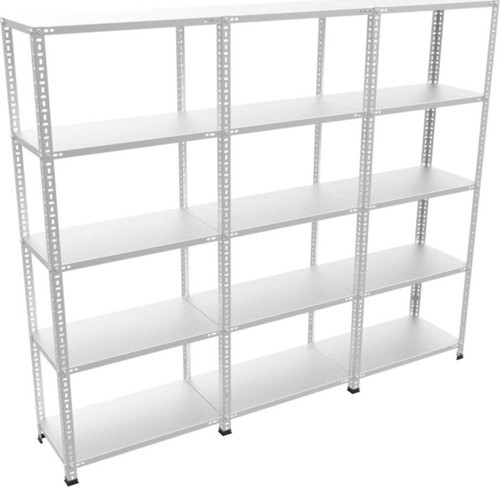 5 Katlı 3'lü Bitişik Galvaniz Çelik Raf.Depo,Dosya Rafı 1.00 MM-43X60-200cm