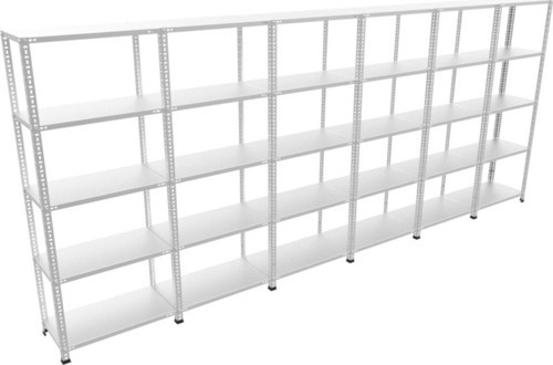 5 Katlı 6'lı Bitişik Galvaniz Çelik Raf.Depo,Dosya Raf 0.70 MM-43X93-200cm