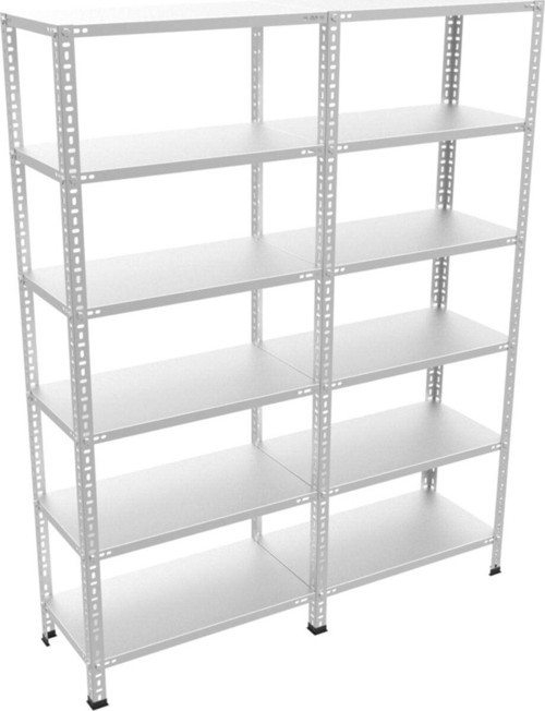 6 Katlı Duble Galvaniz Çelik Raf.Depo,Arşiv,Dosya Rafı. 1.00 MM-43X60-200cm