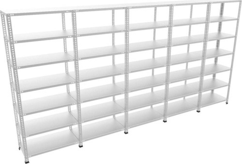 7 Katlı 5'li Bitişik Galvaniz Çelik Raf.Depo,Dosya Raf 0.70 MM-31X93-250cm