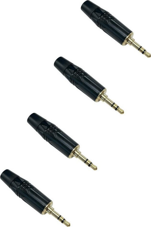 SFC-S36-4X 3.5MM Altın uçlu Stereo Jack 3.5 mm Siyah Jak (4 Adet)