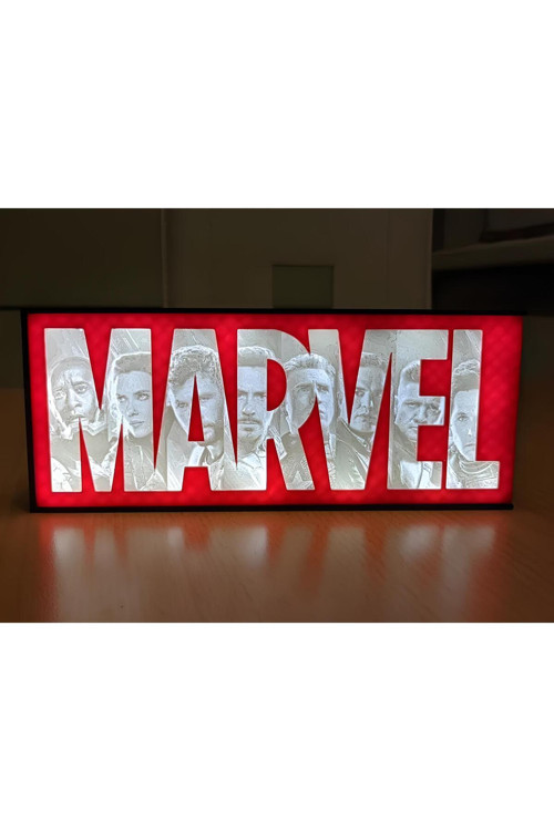 Marvel Tasarımlı Ledli Işık Kutusu Lightbox