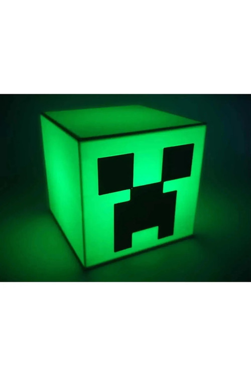 Minecraft Creeper Led Lighbox Masa Lambası - Pilli