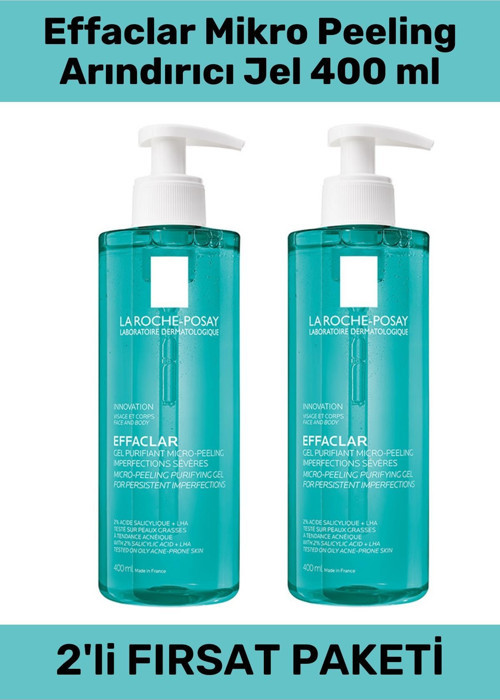 Effaclar Mikro Peelingr Arındırıcı Jel 400 ml - 2 Adet