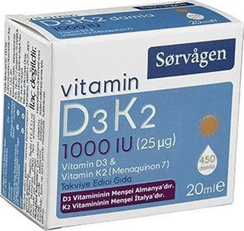 Vitamin D3K2 1000 Iu 20 ml Damla