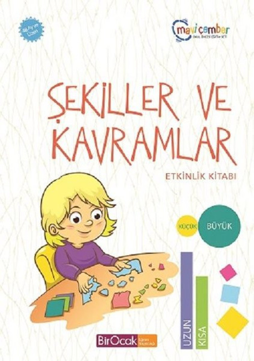 Şekiller ve Kavramlar Etkinlik Kitabı-48 Ay ve Üzeri Mavi Çember Okul Öncesi Eğitim Seti