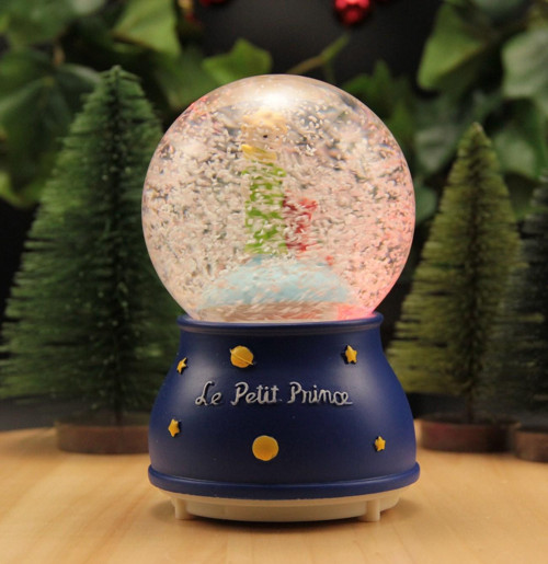 Küçük Prens Kar Küresi Işıklı ve Müzikli Büyük Boy - Mavi
