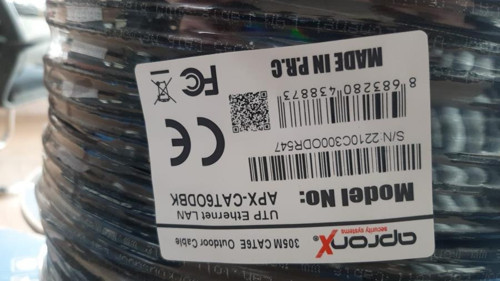 Cat6 23AWG 305Mt Outdoor 0,57mm Siyah Utp Kablo