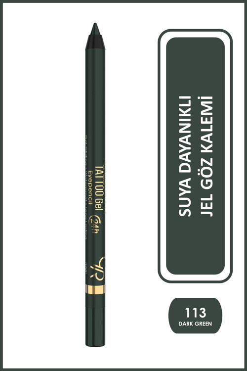 Tattoo Gel Eyepencil - 113 Dark Green - Uzun Süre Kalıcı Gel Göz Kalemi