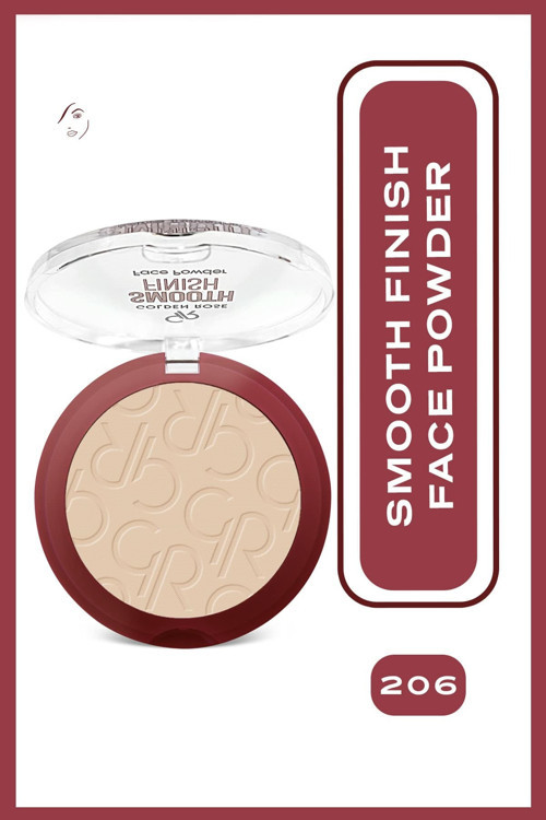 Smooth Finish Face Powder No: 206 - İpeksi Dokulu Sabitleyici Pudra