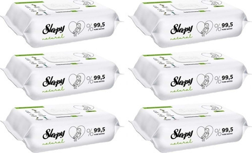 İslak Havlu Mendil 90 Yaprak Natural Yenidoğan 6 Lı Set 540 Yaprak Plastik Kapaklı