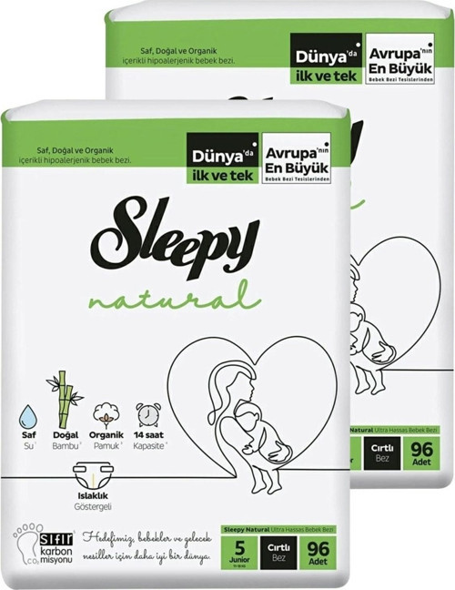 Natural Bebek Bezi Junior 5 No 96 Lı X 2 Adet