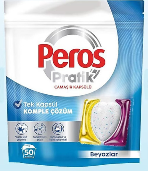 Çamaşır Deterjanı Tableti (Kapsülü) Beyazlar Için 50 Adet