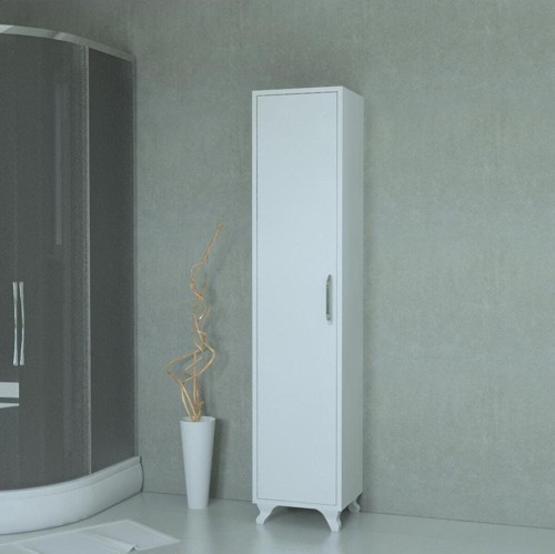 Çok Amaçlı Beyaz Banyo Boy Dolabı Beyaz