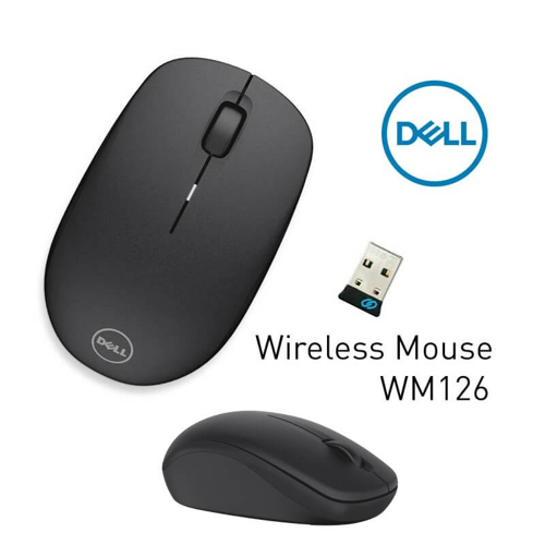 WM126-BK, PDELL-570-AAMH, USB Nano, 2.4G Kablosuz, 1000dpi, Optik, 3 Tuşlu, 12ay Pil Ömrü, Siyah Mouse