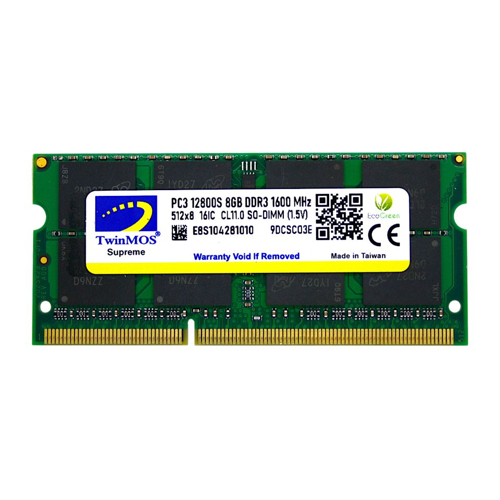 MDD38GB1600N, 8GB, DDR3, 1600MHz, 1.5V Notebook Ram