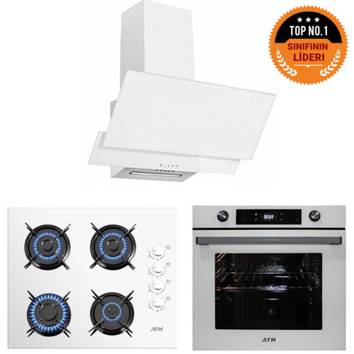 ANTE Turbo Dijital Beyaz Ankastre Set (FM3301 + FM7701 +FM2201)