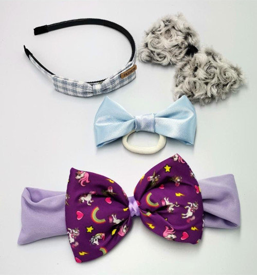 Renkli Desenli Taç Toka Bandana Set