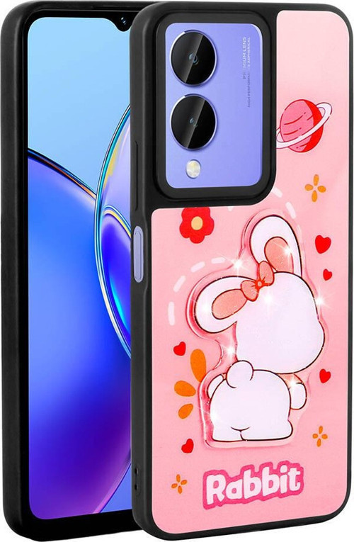 ViVo Y17s Kılıf Parlayan Kabartmalı İkonik Figürlü Amas Silikon Kapak