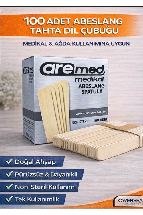 Tahta Abeslang / Boğaz Çubuğu – 200 Adet Spatula