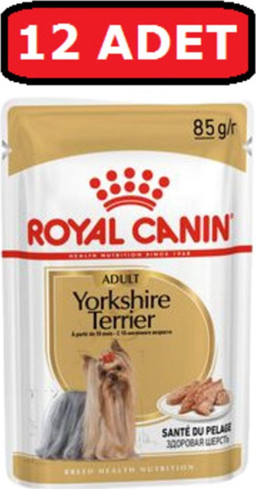 Yorkshire Terrier Yaş Köpek Maması 12 Adet X 85 Gr Pouch