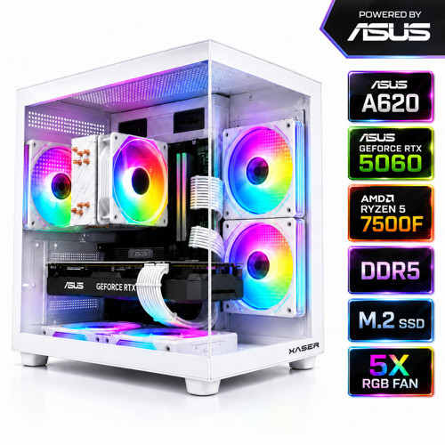 Apex x50 Ryzen 5 7500F/A620/8GB RTX5060 /1TB M.2/16GB DDR5 Beyaz-Gaming Oem Oyuncu Paket