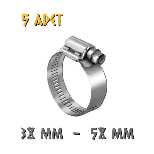 Ayarlanabilir Hortum Kelepçesi - 38-58 mm. - 5 Adet