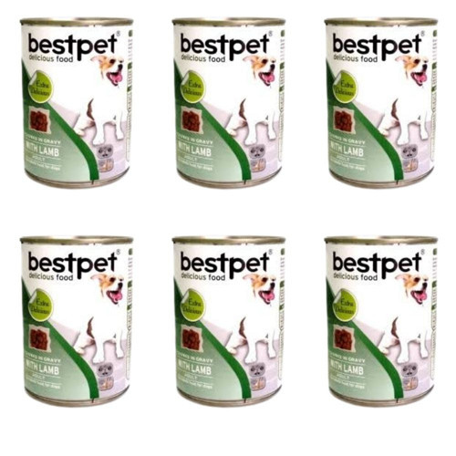 Kuzu Etli Jöleli Köpek Konservesi 415 gr (6'lı Ekonomik Avantaj Paketi)