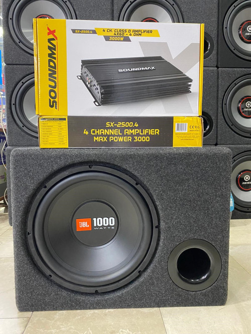 Paket Set 30 cm Kabinli Bass 1000w 4 Kanallı Anfi 3000wat
