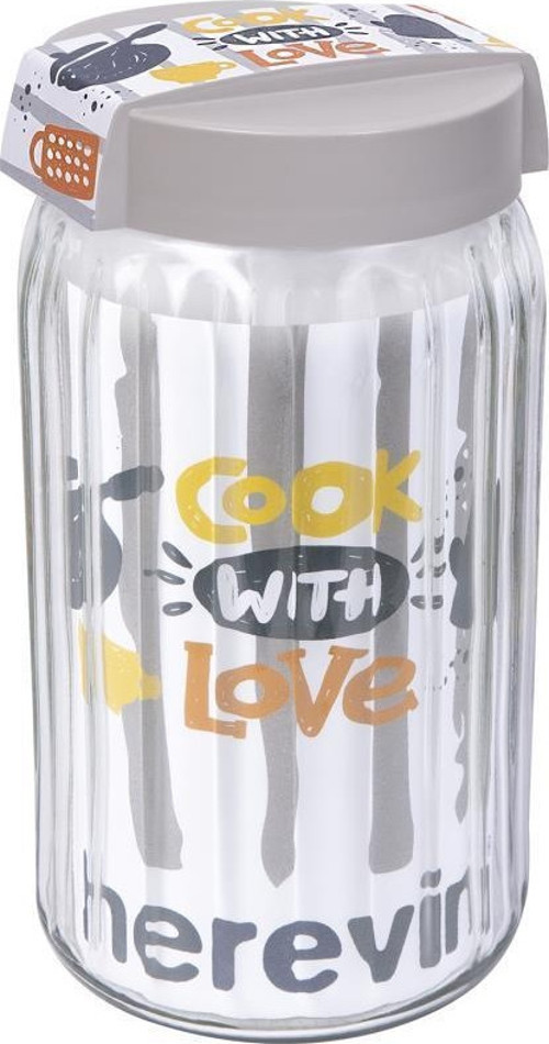 1,7 lt Cook With Love Sütun Çizgili Kavanoz