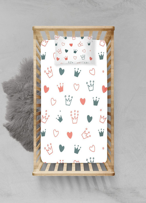 %100 Pamuklu Lastikli Çarşaf Seti - (60x120+15cm) - PLCS22023350