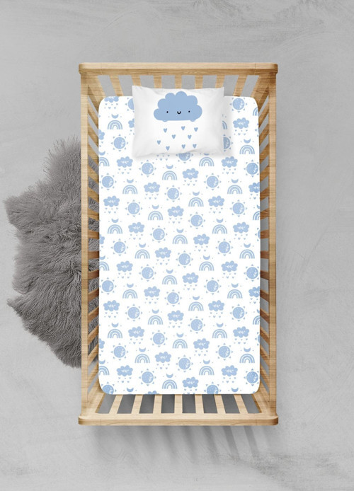 %100 Pamuklu Lastikli Çarşaf Seti - (55x95+15cm) - PLCS12023001