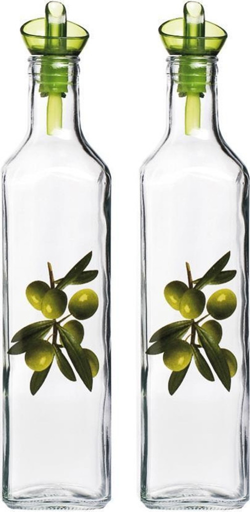 İkili 0,5 lt Zeytin Desenli Kare Yağlık